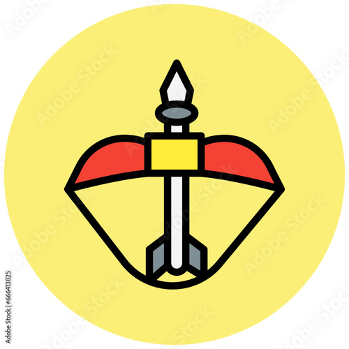 Crossbow Vector Icon Design Illustration