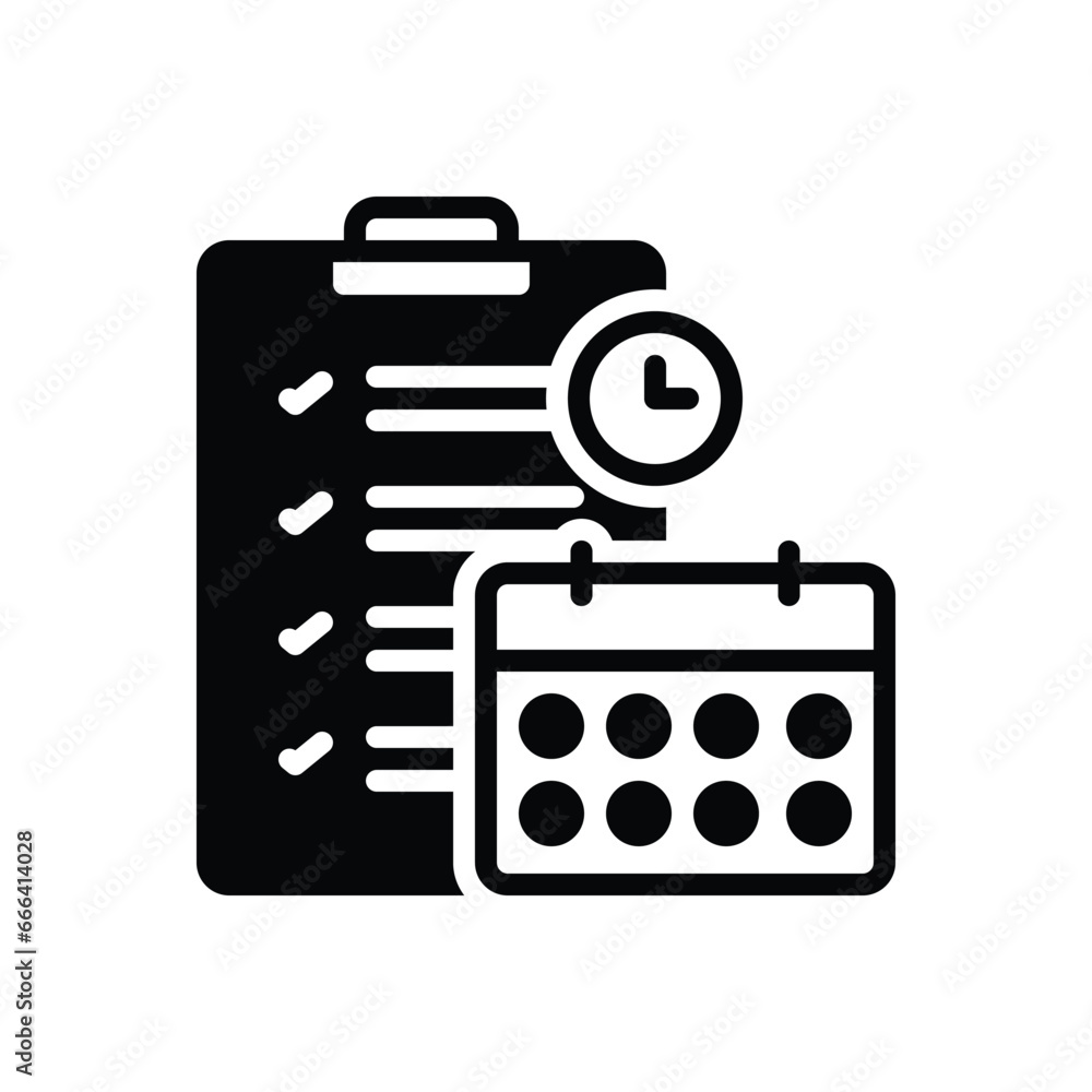 Black solid icon for planning Black solid icon for planning