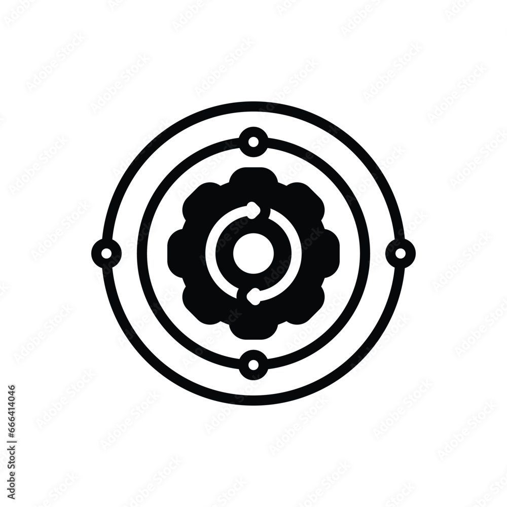 Black solid icon for process Black solid icon for process