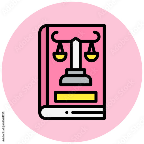 Company Law Vector Icon Design Illustration