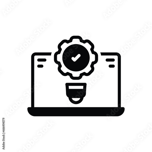Black solid icon for solution