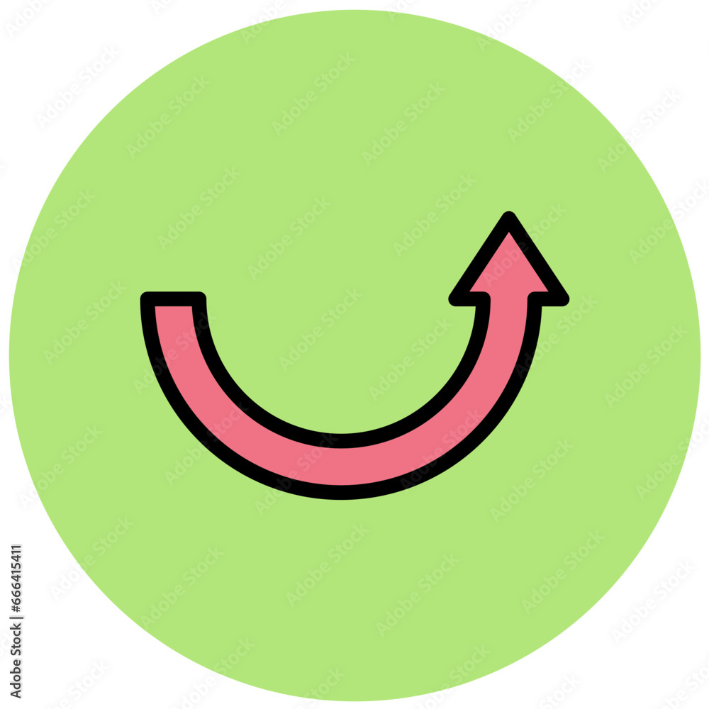 Curve arrow Vector Icon Design Illustration Curve arrow Vector Icon Design Illustration