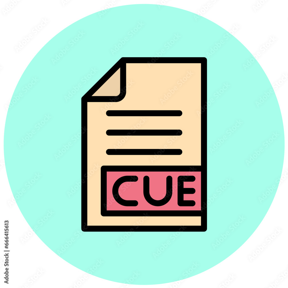 CUE Vector Icon Design Illustration CUE Vector Icon Design Illustration
