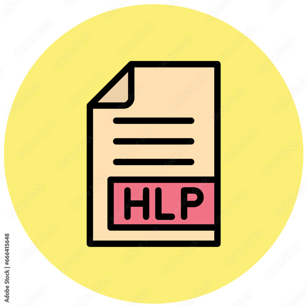 HLP Vector Icon Design Illustration HLP Vector Icon Design Illustration