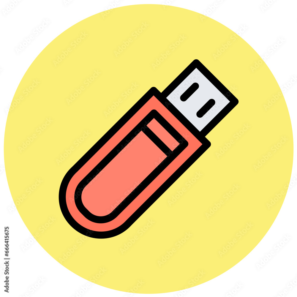 USB Vector Icon Design Illustration USB Vector Icon Design Illustration