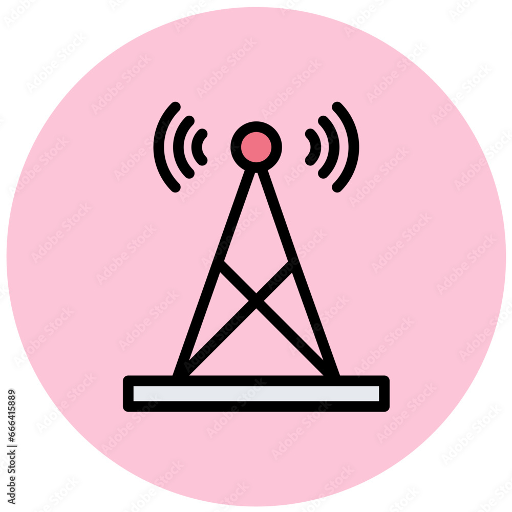 Signal tower Vector Icon Design Illustration Signal tower Vector Icon Design Illustration