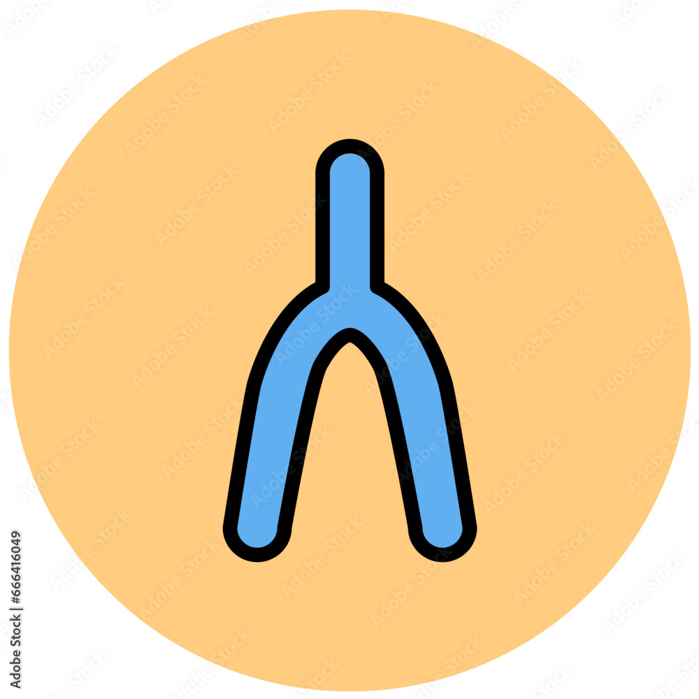 Obraz premium Wishbone Vector Icon Design Illustration