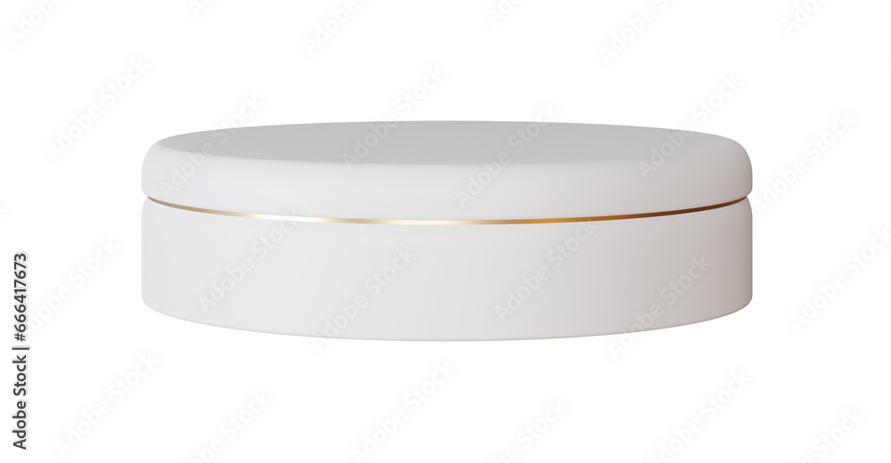 White and golden podium on transparent background. Elegant stage for product, cosmetic presentation. Luxury mock up. Pedestal or platform for beauty products. Empty scene. Display, showcase. 3D White and golden podium on transparent background. Elegant stage for product, cosmetic presentation. Luxury mock up. Pedestal or platform for beauty products. Empty scene. Display, showcase. 3D