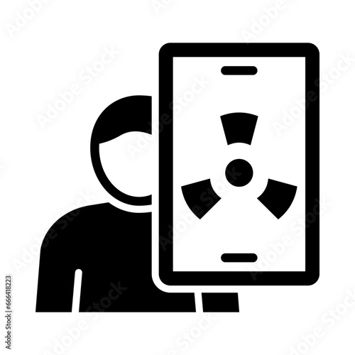 Internet Addiction Glyph Icon Design
