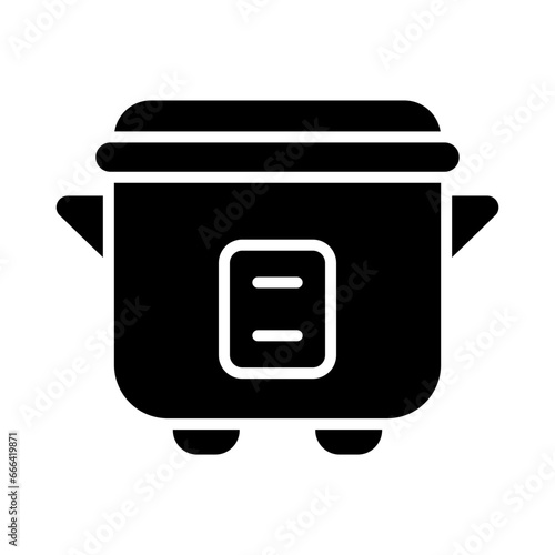 Crock Pot Glyph Icon Design