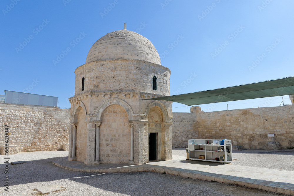 Chapel of The Ascension of Jesus Christ on Mount of Olives in Jerusalem, Israel.