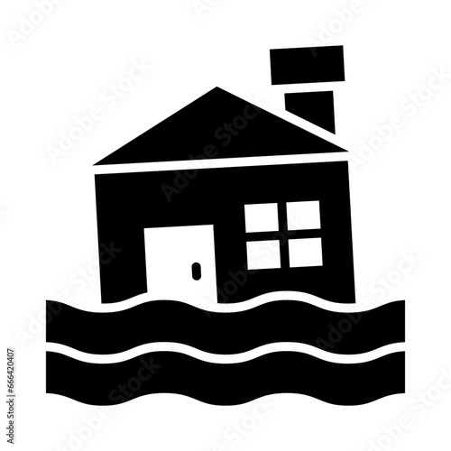 Flood Glyph Icon Design