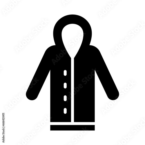 Long Coat Glyph Icon Design