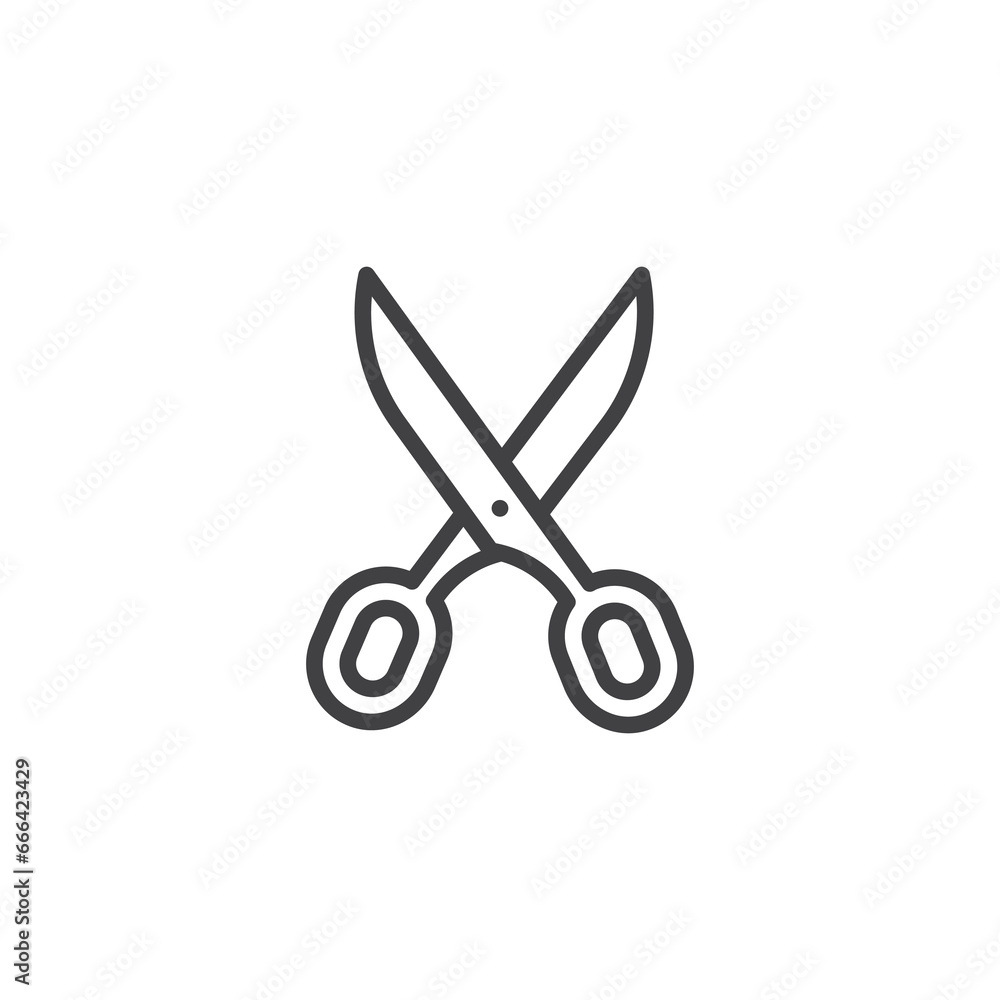 Scissors line icon Scissors line icon