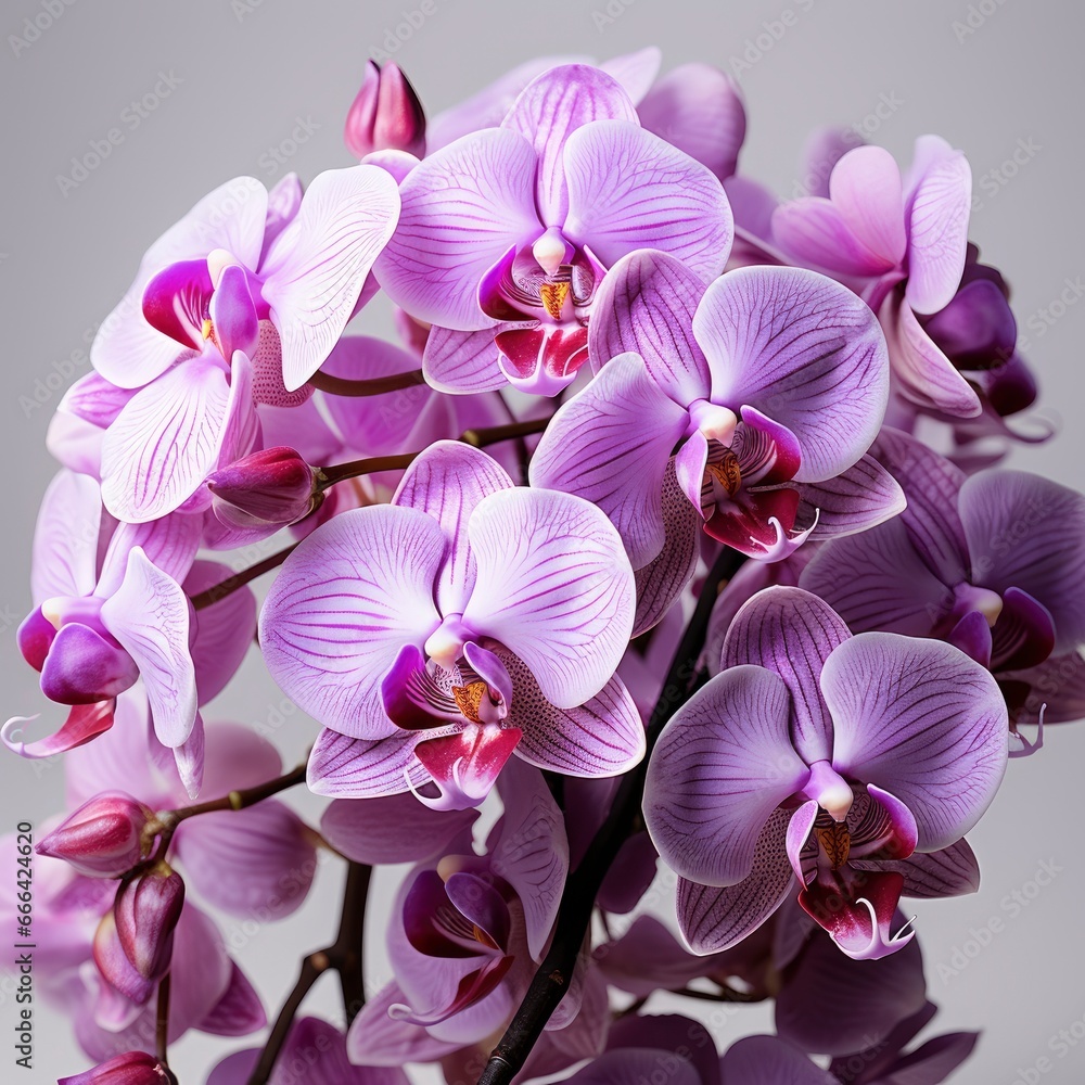 Closeup Thai Orchid Blurred Background ,Hd, On White Background Closeup Thai Orchid Blurred Background ,Hd, On White Background