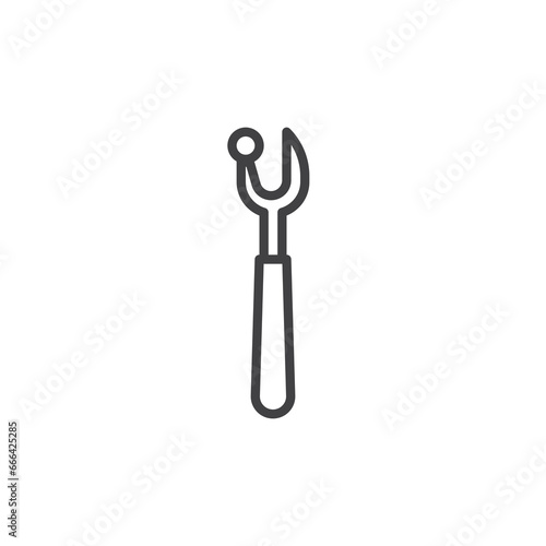 Sewing buttonhole line icon