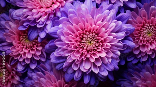 Close-up of a blooming aster  showcasing its vibrant hues and patterns.