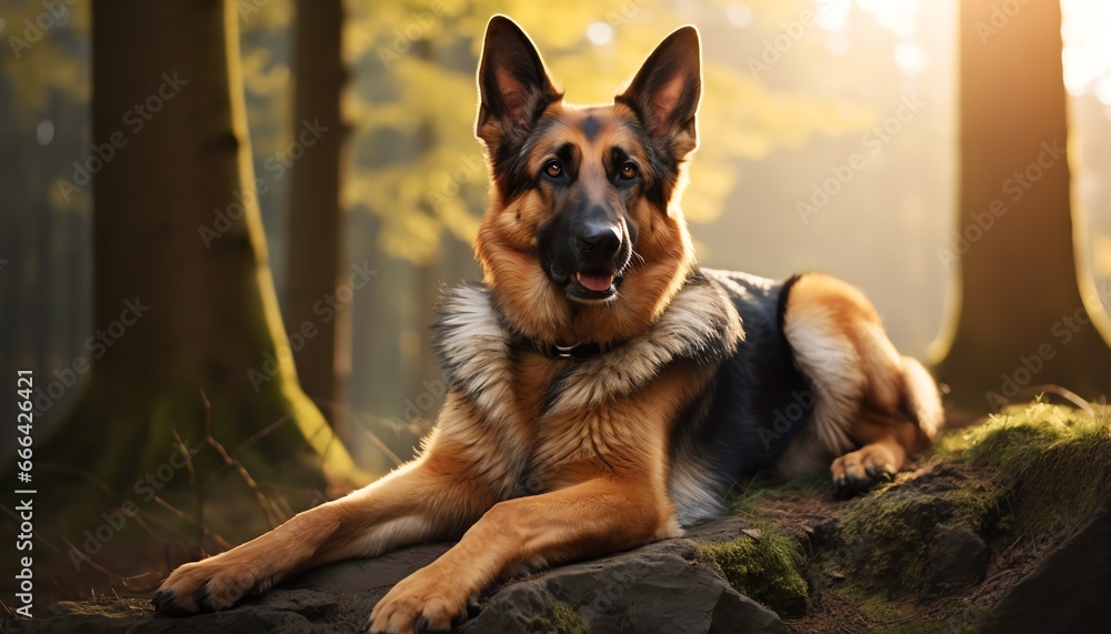 german shepherd dog - obrazy, fototapety, plakaty 