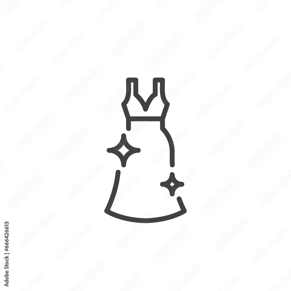 Fashion dress line icon Fashion dress line icon