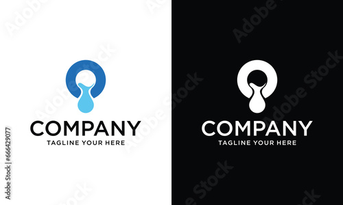 Letter O water drop logo icon design template elements
