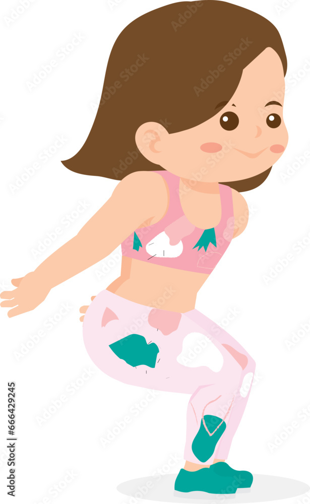 Woman exercises Woman exercises