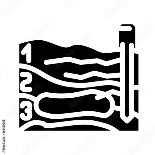 mining site plan glyph icon vector. mining site plan sign. isolated symbol illustration