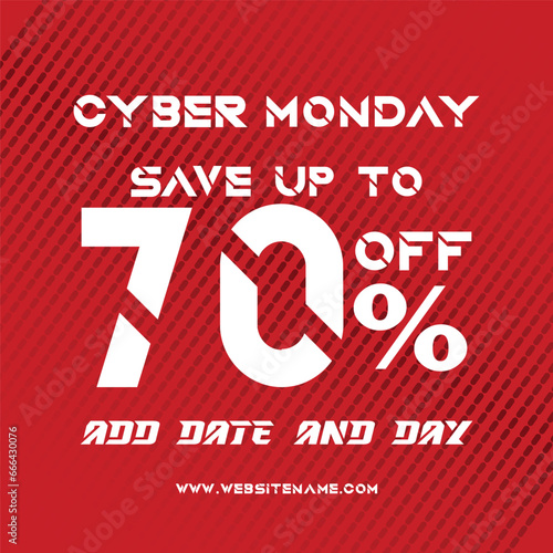Cyber  Monday sale flyer poster or social media post design