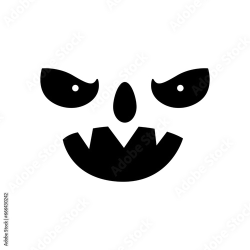 Halloween Face icon vector. Scary face illustration sign. Pumpkin face symbol or logo.