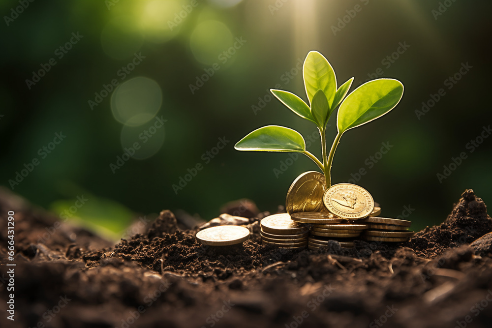 Start your investments small and grow savings with a investment of a stack of coins Start your investments small and grow savings with a investment of a stack of coins