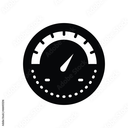 Black solid icon for indicate