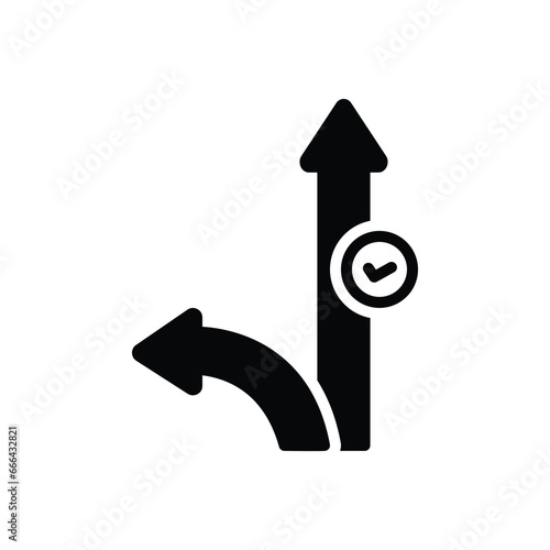 Black solid icon for right