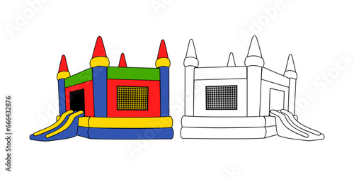Bounce House Design Illustration vector eps format , suitable for your design needs, logo, illustration, animation, etc.