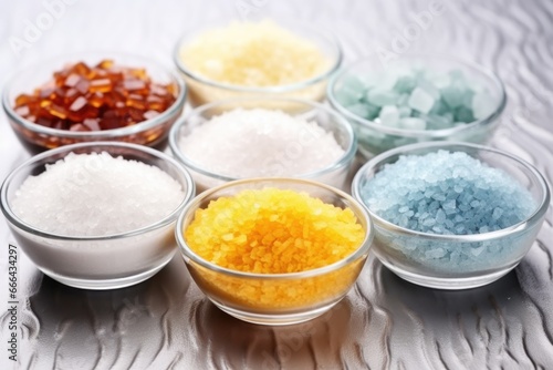various soap additives such as sea salts and oat flakes