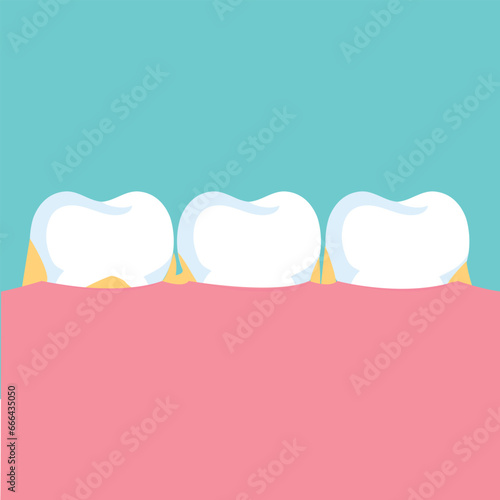 Teeth cartoon vector. free space for text. wallpaper. background. dirty. disease. limestone. Toothbrush vector.