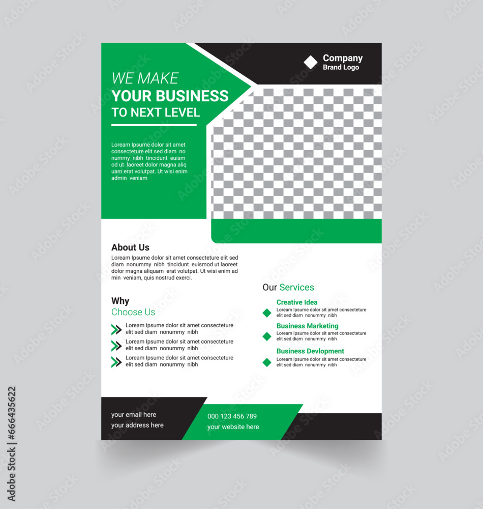 Obraz premium Creative business flyer template design 