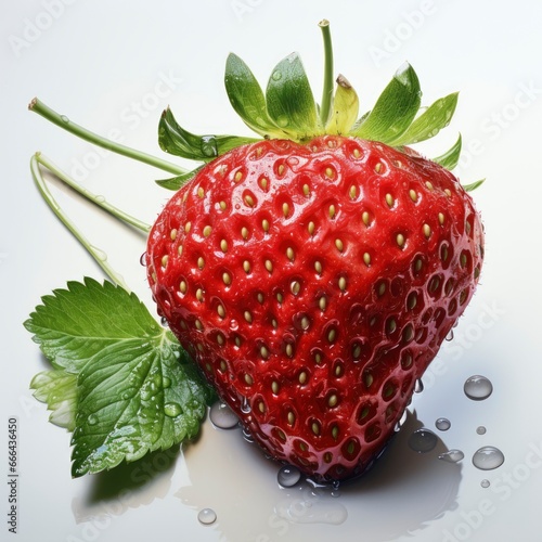 Strawberry Rasbery Sweet Food Watercolor ,Hd, On White Background photo