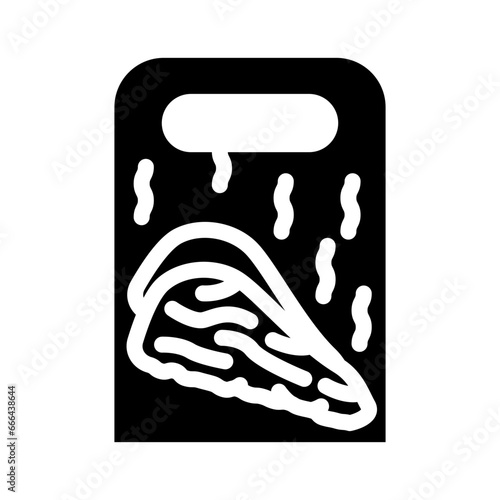 meat smoked glyph icon vector. meat smoked sign. isolated symbol illustration