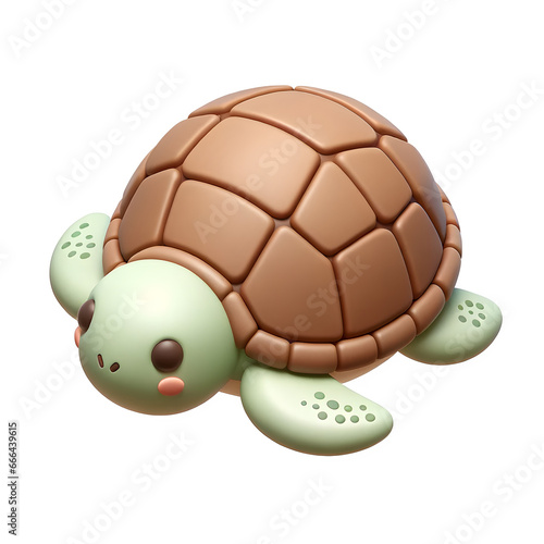 Forward-Swimming Sea Turtle