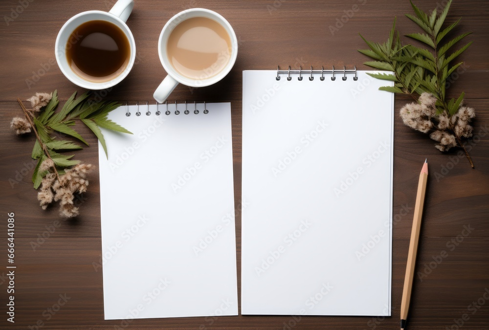 Coffee Stationery Set on a Clipboard with Copy Space Coffee Stationery Set on a Clipboard with Copy Space