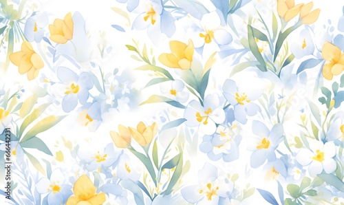 seamless floral background, Generative AI