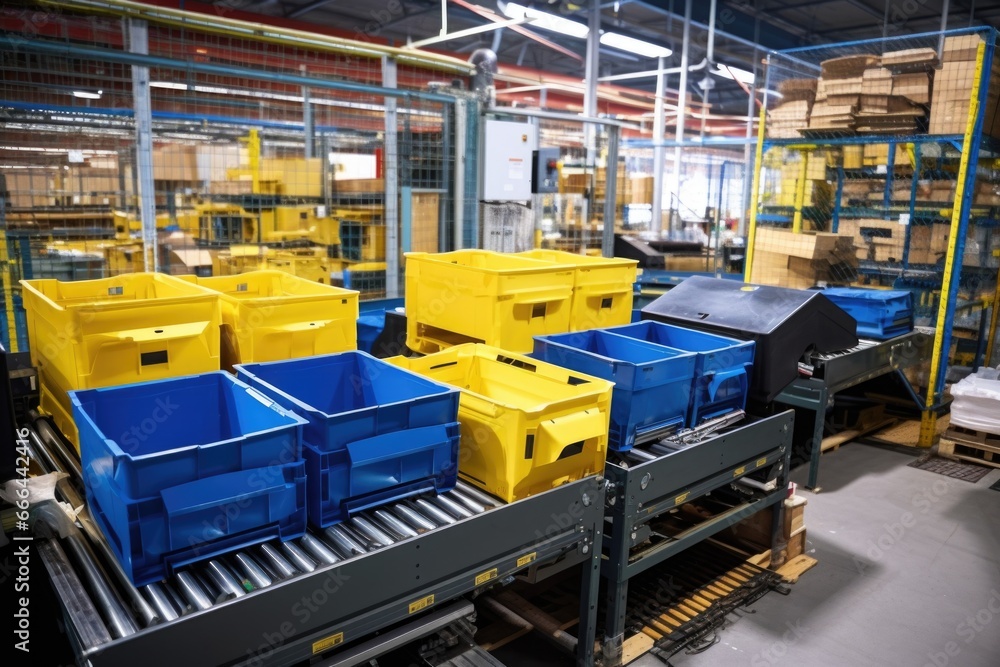 component bins supplying production line