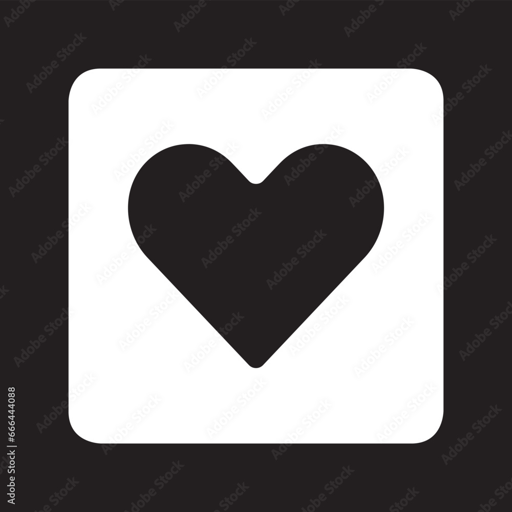 Heart icon vector. Love logo design. Heart vector icon illustration in square isolated on black background Heart icon vector. Love logo design. Heart vector icon illustration in square isolated on black background