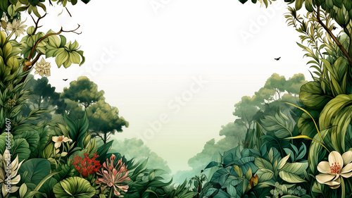 Drawings of forests  trees  flowers and wildlife in nature. For working on designing things