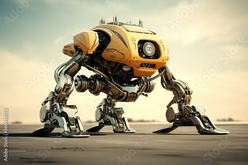 Futuristic robot and advanced tech. Robots in motion. Generative AI © Esme