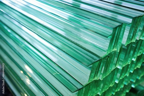transparent glass sheets stacked vertically
