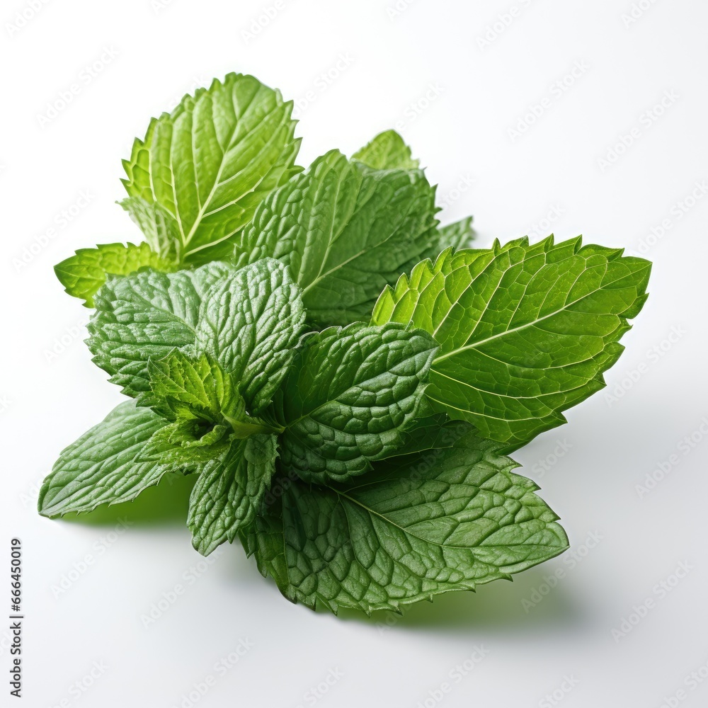 Close Up Fresh Mint Leaves, Hd , On White Background Close Up Fresh Mint Leaves, Hd , On White Background