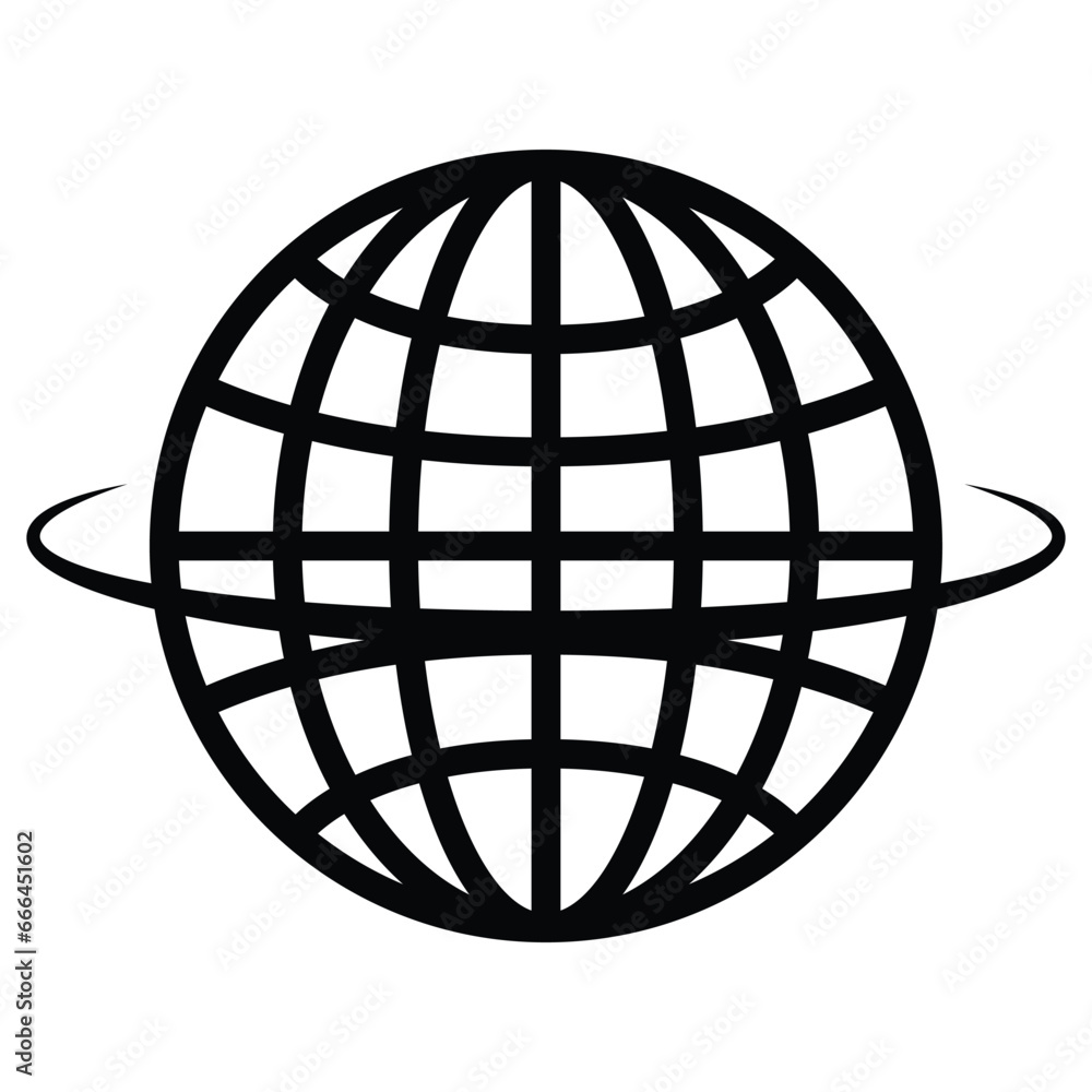 Globe icon design, illustration design Globe icon design, illustration design