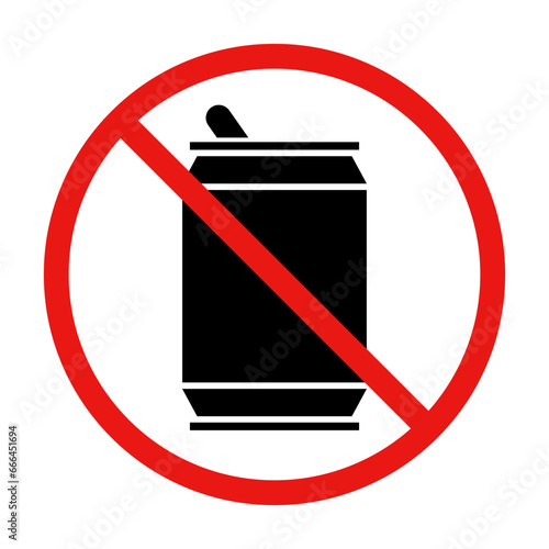 Can prohibited icon. Do not throw away cans. Vector.