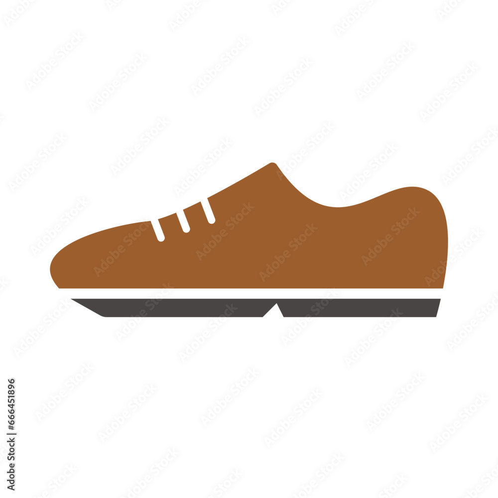 Flat design leather shoes icon. Vector. Flat design leather shoes icon. Vector.