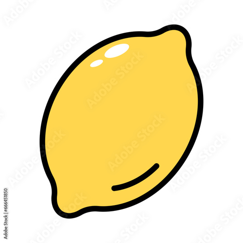 Simple lemon icon. Acidity. Vector.